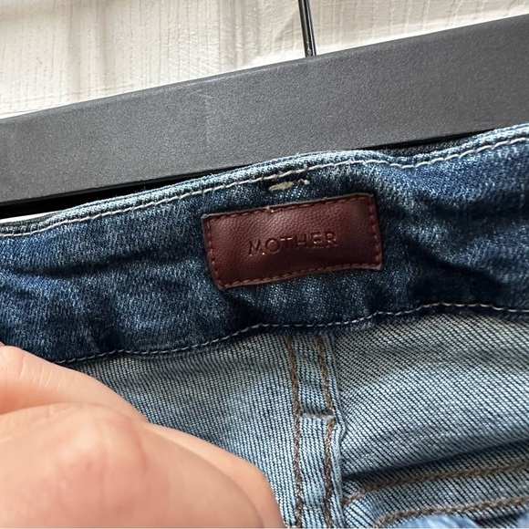 Mother the looker ankle fray high rise skinny jeans 24 blue - Picture 2 of 10